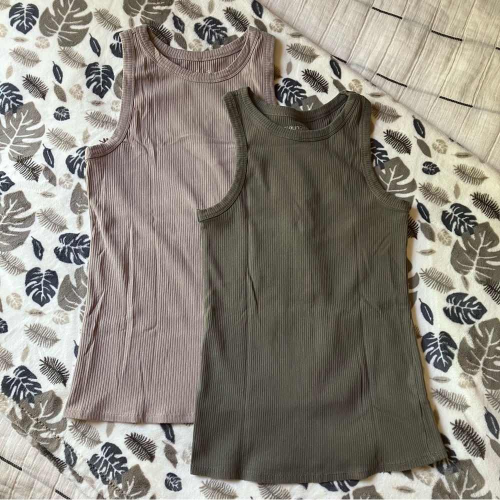*set of two* basic ribbed tank tops MAURICES